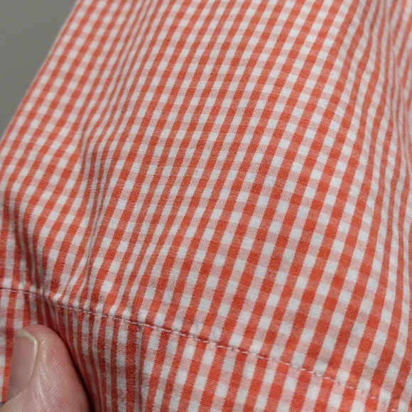 Ralph Lauren xl short sleeve Blake cotton button down shirt salmon and white. - Picture 11 of 11